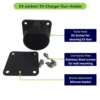 PME Dummy EV Socket Type-2/EV Gun Holder with auto-lock button, stainless steel screws and shock absorbant silicone gasket