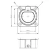 PME Dummy EV Socket Type-2/EV Gun Holder front view dimensions