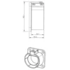 PME Dummy EV Socket Type-2/EV Gun Holder sideview dimensions
