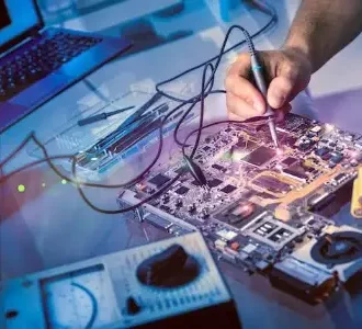 PCB being tested rigorously before use